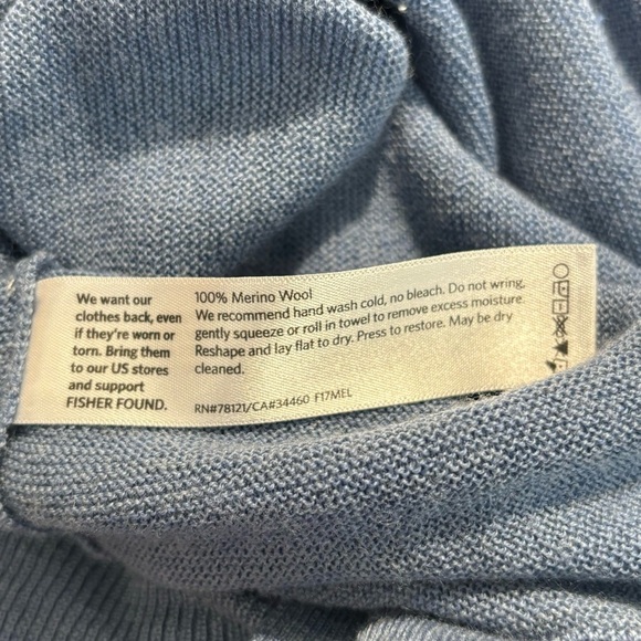 EILEEN FISHER Sz S Sweater 100% Merino Wool V-Neck Tunic Style Long Line Hi Low - Picture 4 of 4